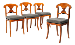 Mid-19th Century Biedermeier Chairs, 1845, Set of 4