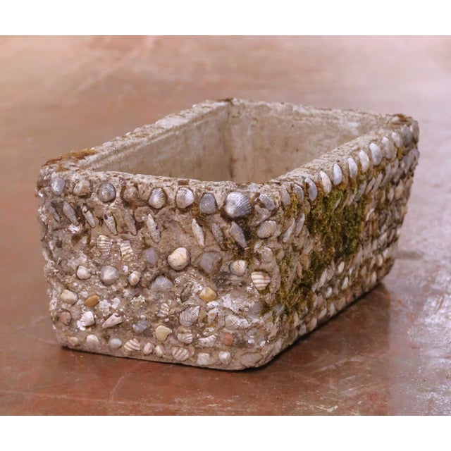 Early 20th Century French Cast Stone Shell-Encrusted Planter For Sale - Image 4 of 9