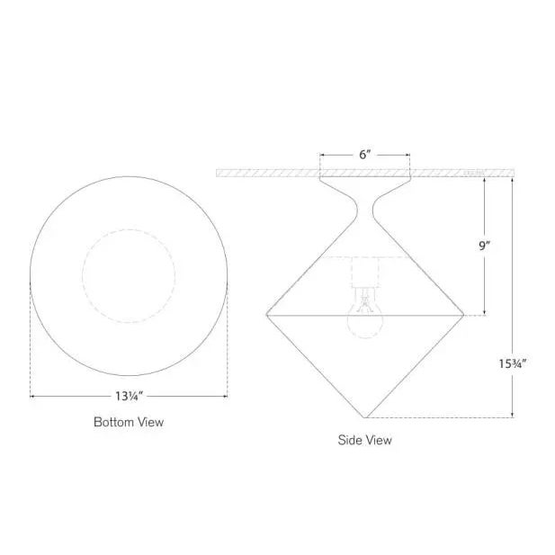 Modern AERIN for Visual Comfort Signature Sarnen Small Flush Mount in Gild with White Glass For Sale - Image 3 of 3