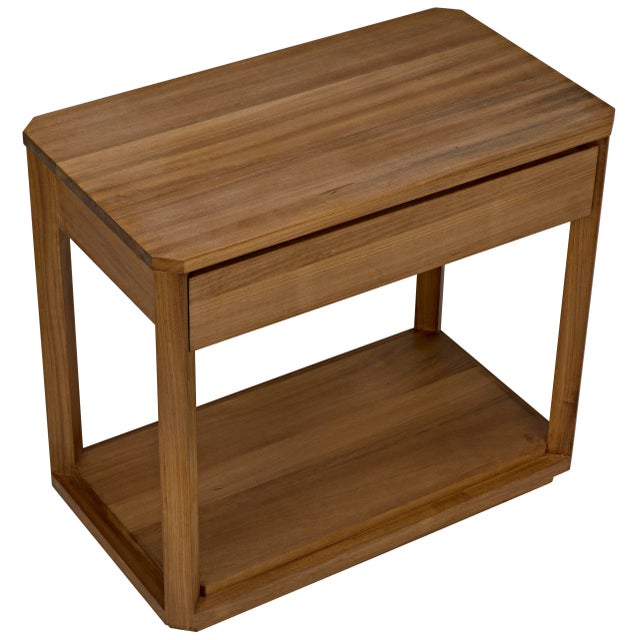 Not Yet Made - Made To Order NOIR Sylvia One Drawer Side Table in Gold Teak For Sale - Image 5 of 8