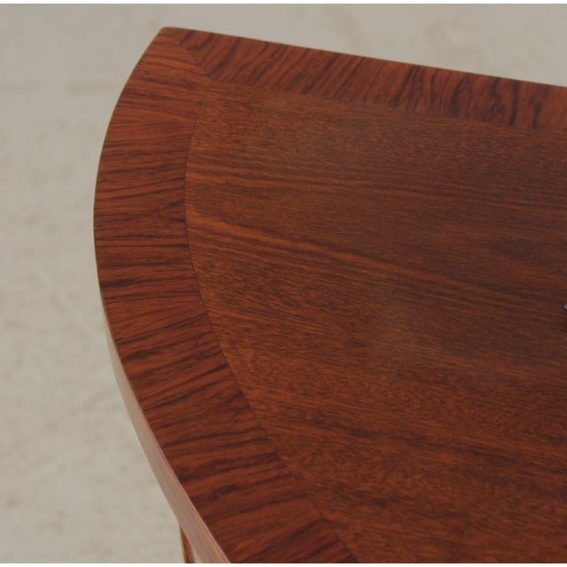 Federal Style D-Shape Walnut Inlaid Demi-Lune Server Sideboard For Sale - Image 10 of 18