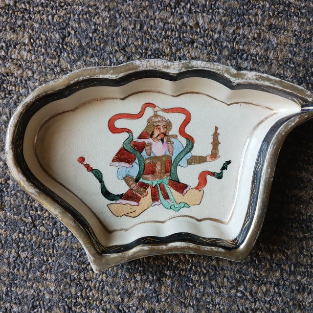 1940s Japanese Immortals Relish or Condiment Tray For Sale - Image 12 of 12