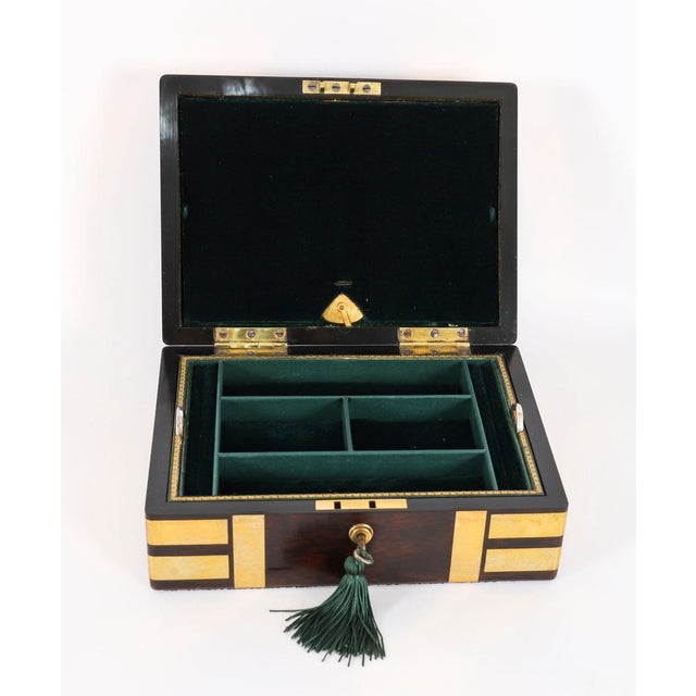 Antique Victorian Gonçalo Alves Jewellery Casket from F. L. Hausburg, 1800s For Sale - Image 13 of 18