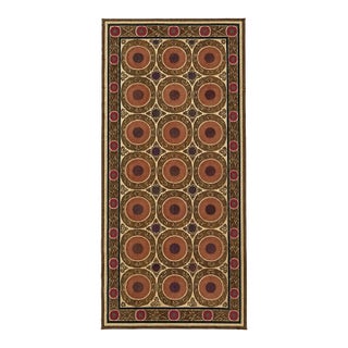 Extra Large Brown Cotton Suzani With Round Medallions For Sale