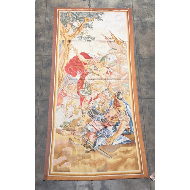 Textile Late 20th Century Woolen Tapestry Wall Hanging For Sale - Image 7 of 11