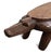 Vintage carved wood lizard stool / bench from Mali. Impressive design with curved tail and stylized features. Signs of age...