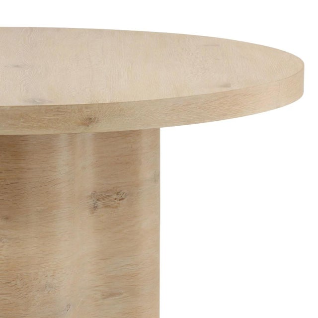 2020s Wave Pedestal Round Dining Table For Sale - Image 5 of 9