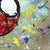 2020s Nobody Wears Red Forever - Original Contemporary Superhero Pop Art Acrylic and Oil Stick Painting on Canvas For Sale - Image 5 of 9