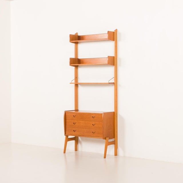 Mid-Century Modern Scandinavian Teak Free Standing Shelf Unit, 1960s For Sale - Image 17 of 18