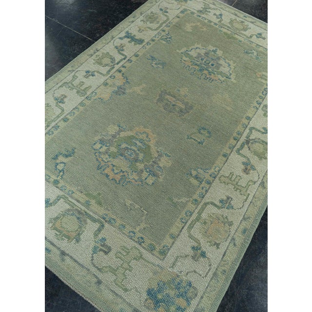 Gray Turkish Oushak Rug 3'10"x 6' #19050 For Sale - Image 8 of 8