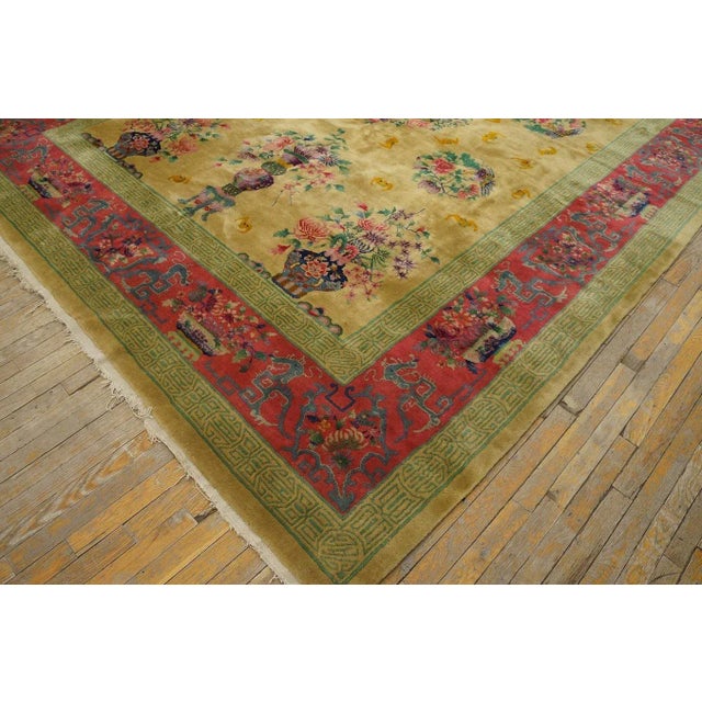Antique Chinese, Art Deco Rug : 8' 8'' x 11' 4'' For Sale In New York - Image 6 of 12
