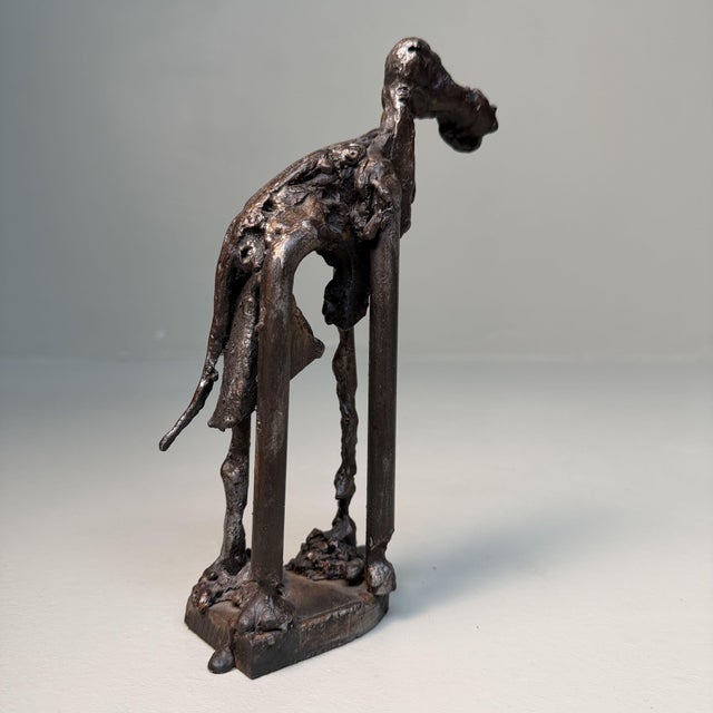 Metal Dog Sculpture attributed to Robert H. Crutchley, 1970s For Sale - Image 10 of 13