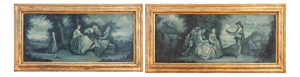 Gallant Scenes, Oil on Canvas, 18th Century, Set of 2