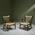 Modern Green Lacquered Chestnut and Papercord Armchairs, Italy, Set of 2 For Sale - Image 3 of 10