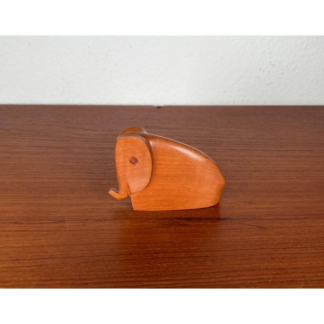 Mid-Century Teak Elephant Figurine, 1960s For Sale - Image 5 of 17