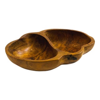 Divided Burlwood Bowl For Sale