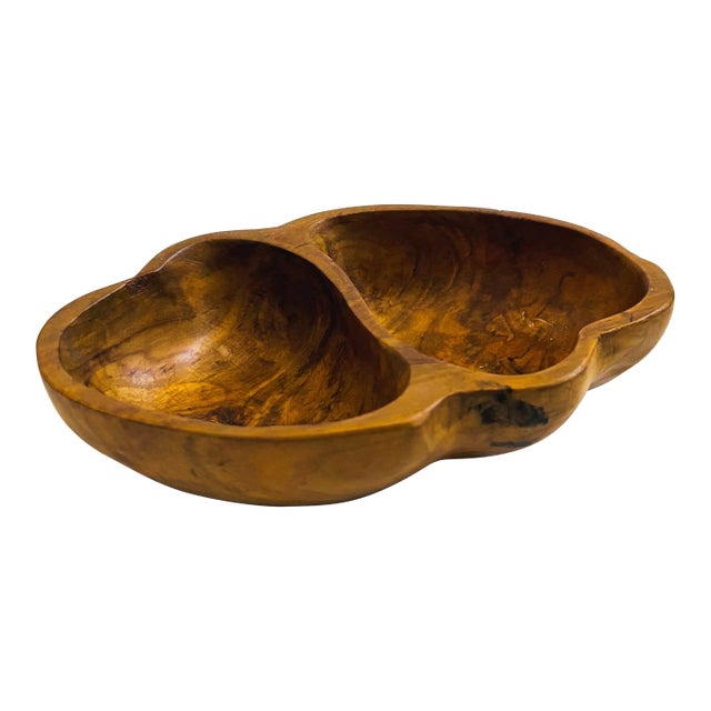 Divided Burlwood Bowl For Sale