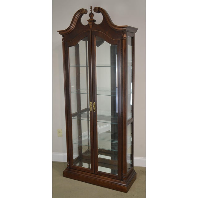 Pulaski 18th Century Collection Cherry Lighted Curio ...