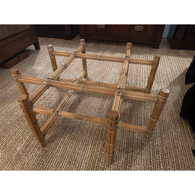 Vintage Bamboo & Glass Coffee Table For Sale - Image 14 of 14
