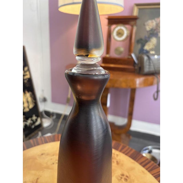 1980s Italian Incisi Bottle in Murano Glass by Venini, 1980s For Sale - Image 5 of 10