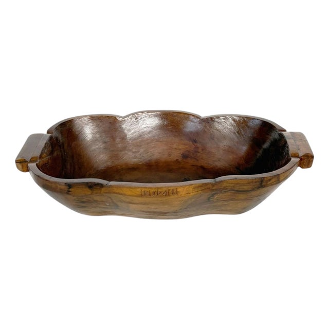 Vintage French Wooden Fruit Basket, 1960 For Sale