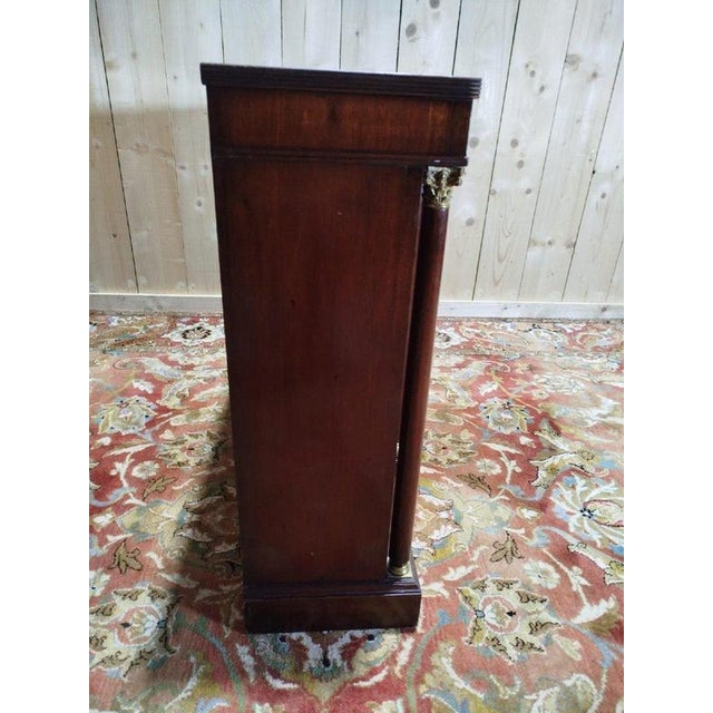 Wood Low Empire Style Mahogany Bookcase For Sale - Image 7 of 11