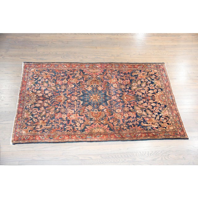 Early 20th Century Persian Meshkabad Rug For Sale - Image 4 of 14