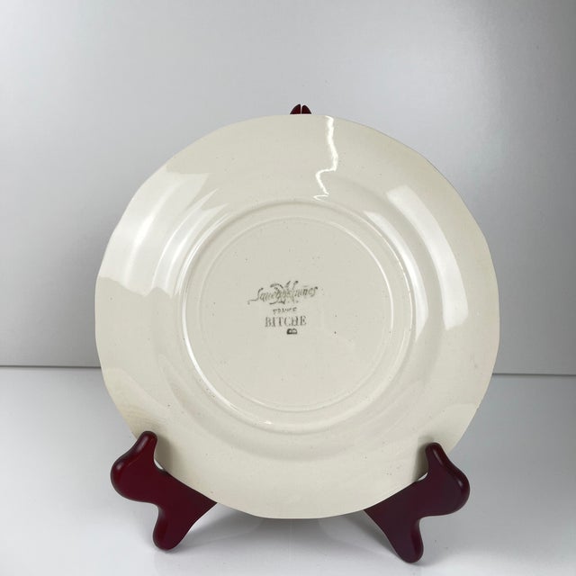 Early 20th Century Bitche Dessert Plates from Sarreguemines, 1890s, Set of 6 For Sale - Image 4 of 10