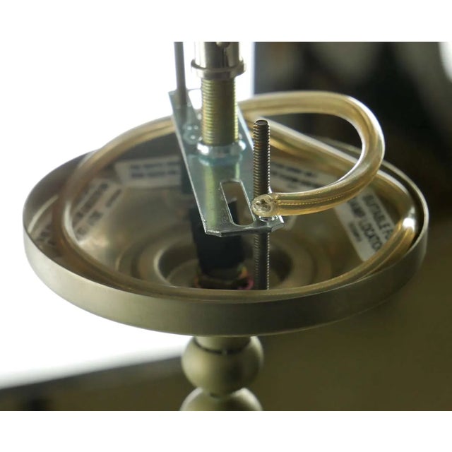 Late 20th Century Modern White Glass & Brushed Steel Semi Flush Mount Light For Sale - Image 10 of 10