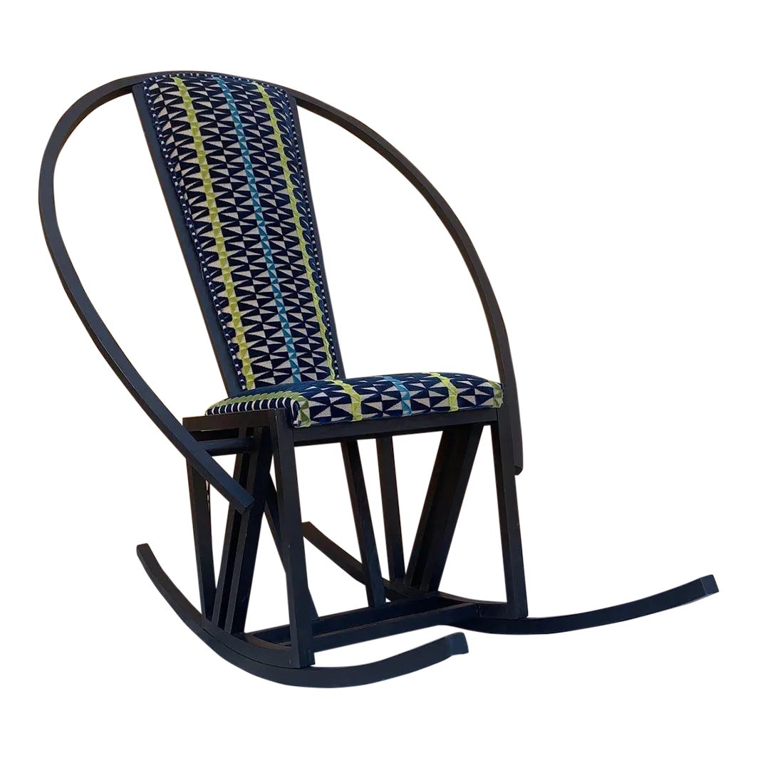 Vintage Pascal Mourgue Style Rocking Chair Newly Upholstered