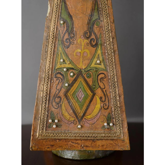 Large Vintage Paper Mache Lady Queen Sculpture For Sale - Image 10 of 13