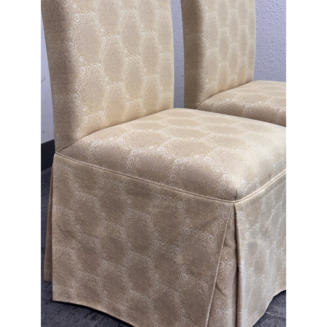 Custom Design Side Dining Chairs, Pair For Sale - Image 9 of 12