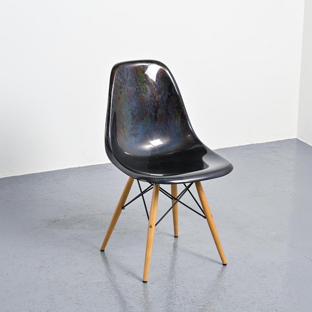 Plastic Black Eames Chair in Resin, 2000 For Sale - Image 7 of 16