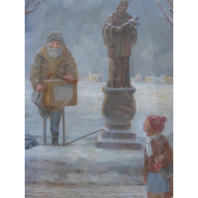 Gray Joseph Otto Flatter, Walk in the Park, 1960s, Watercolor on Paper, Framed For Sale - Image 8 of 13