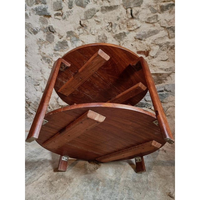 Mid-Century French Coffee Table in Hardwood, 1950s For Sale - Image 13 of 15