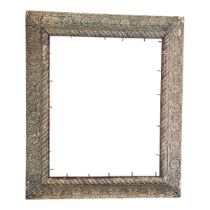 Antique Ornate Gesso Victorian Wood Picture Frame With a Floral Motif 22.5”x26.5”