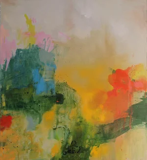 Original Large Blue, Green, Contemporary Painting Titled ‘Passages’ by Michele Zuzalek