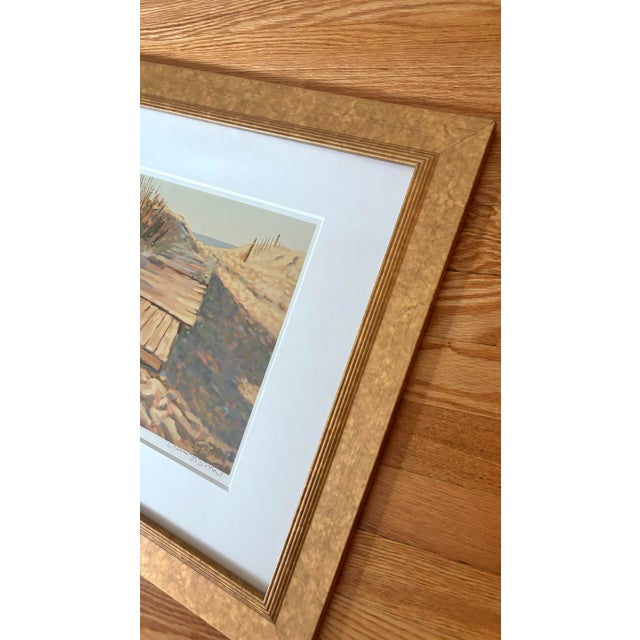 Printmaking Materials Late 20th Century Larry Smith First Numbered Framed Lithograph, "Early Morning Walk" For Sale - Image 7 of 8