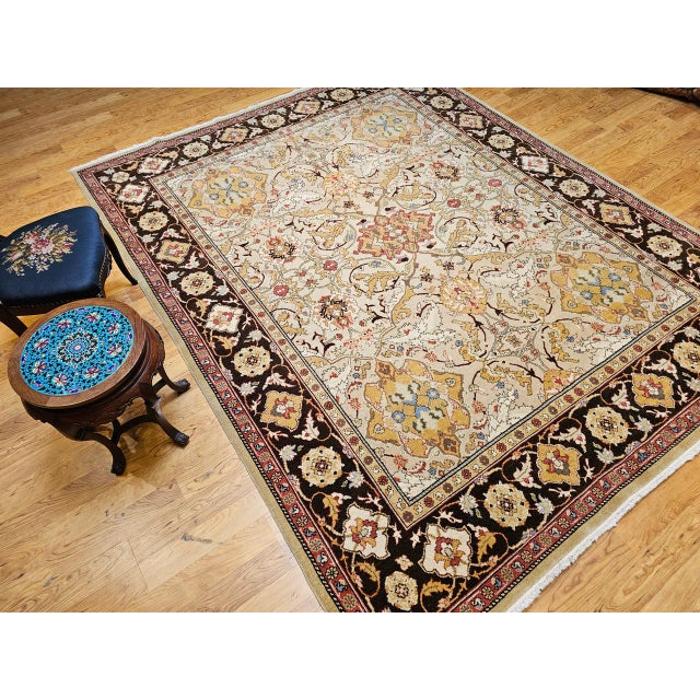 Vintage Turkish Oushak Handwoven Rug, Wool, Allover Geometric Design, 8' x 10' For Sale In Chicago - Image 6 of 16