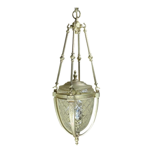Exceptional Bronze and Glass Hall Lantern/Pendant Light Fixture