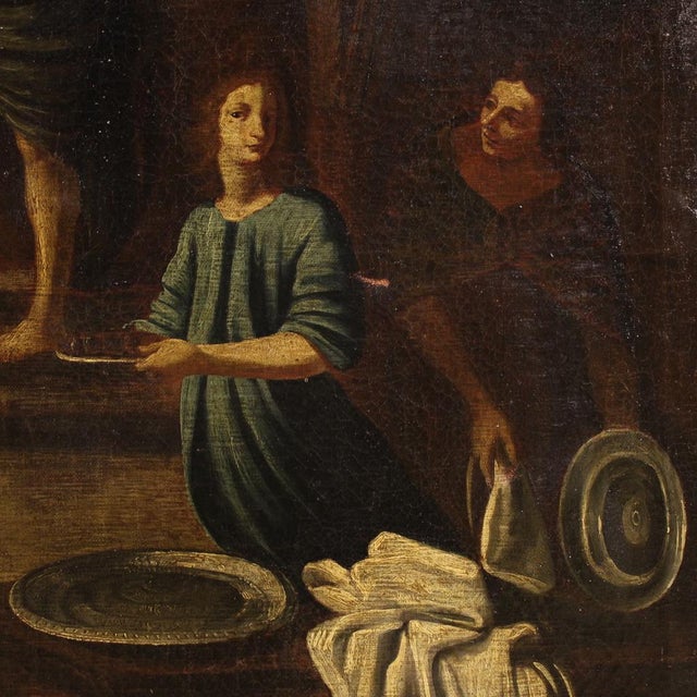 Italian Artist, Herod's Banquet, 1650, Oil on Canvas For Sale - Image 15 of 16