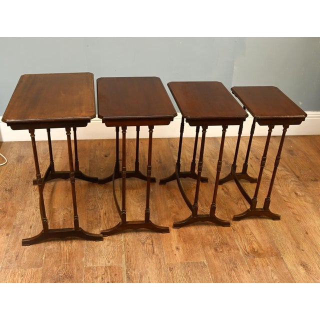 Georgian Nest Tables in Mahogany, Set of 4 For Sale - Image 4 of 10