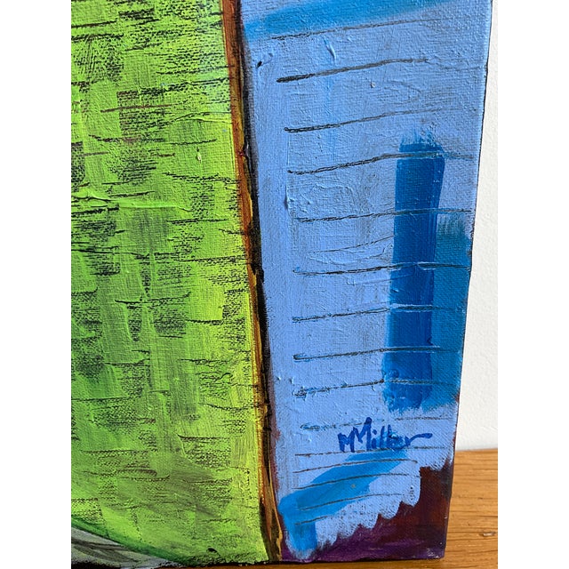 "City Blocks" Original Textured Abstract Acrylic on Canvas by M. Miller For Sale - Image 13 of 14