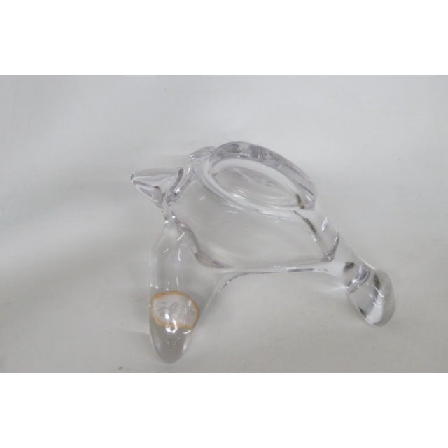 Glass Princess House Fine French Lead Crystal Flying Bird Trinket Candy Dish 5161b For Sale - Image 7 of 9