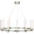 Mafra Large Chandelier in Polished Nickel with White Glass Designer: Ian K. Fowler Fixture Height: 11.5" Canopy: 6" Round...