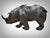 Introducing an imposing leather rhinoceros from the 1950s, a decorative piece of European origin that reflects the...