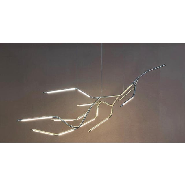 Dafne 160 unique silvered brass finish pendant lamp by morghen studio materials: silvered brass finish dimensions: d 160 x...