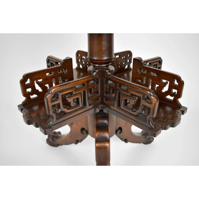 Japonaiserie Bookcase Pedestal Table Attributed to Gabriel Viardot, 1880s For Sale - Image 10 of 18