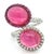 Italian 1980s Pink Tourmaline & Diamond 18k White Gold Bypass Ring, Size 6 For Sale - Image 9 of 11