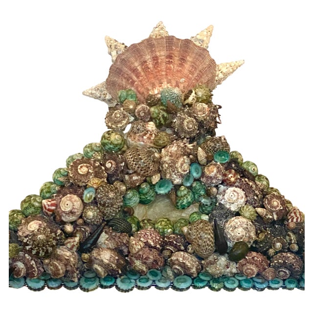 Nautical Antique Shell Mirror For Sale - Image 3 of 12